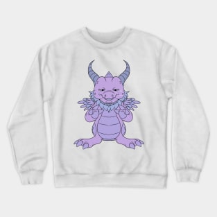 Dreamy Dragon: Meet the Sleepy Purple Dragon Blowing Bubbles in His Sleep Crewneck Sweatshirt